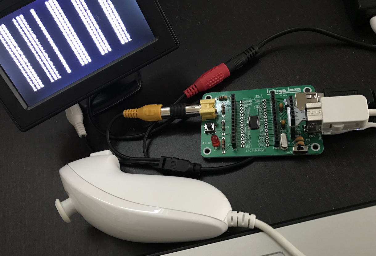 Adapter to connect Wii Nunchuck and IchigoJam
